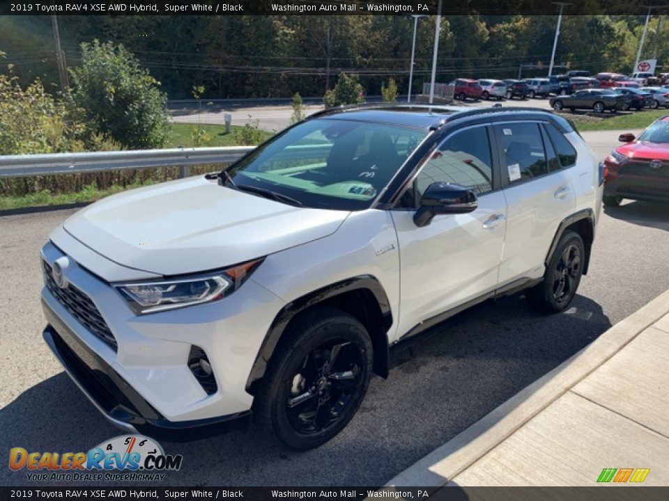 2019 Toyota RAV4 XSE AWD Hybrid Super White / Black Photo #4