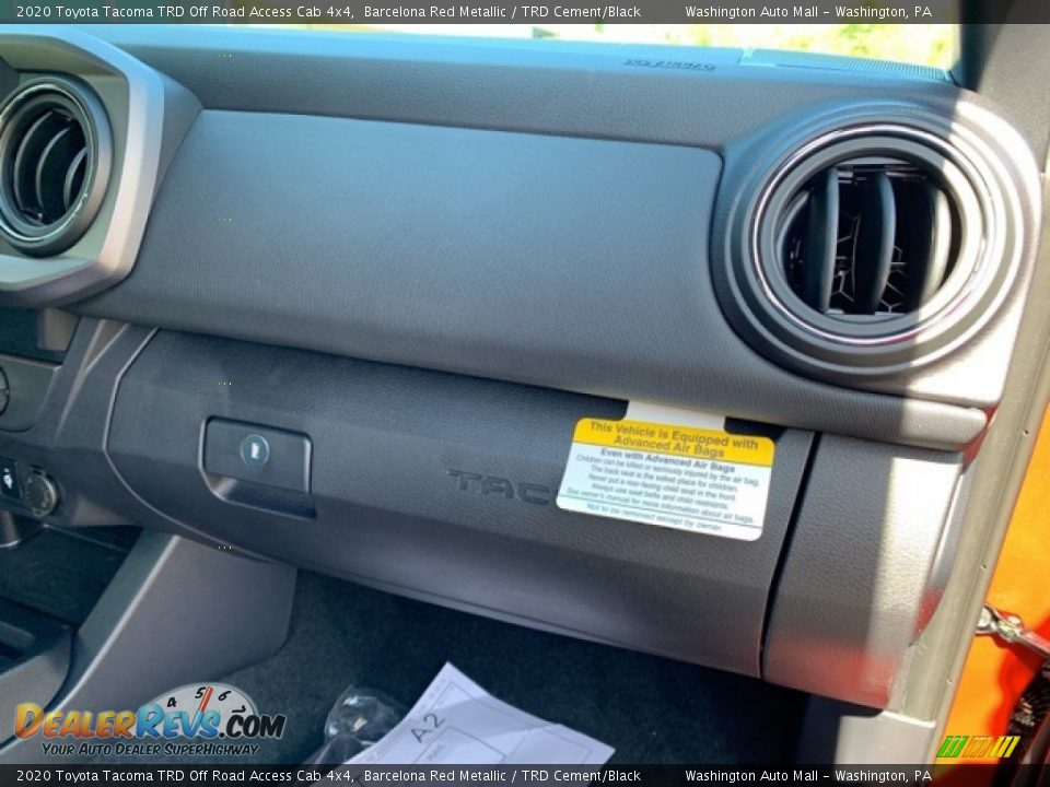 2020 Toyota Tacoma TRD Off Road Access Cab 4x4 Barcelona Red Metallic / TRD Cement/Black Photo #16