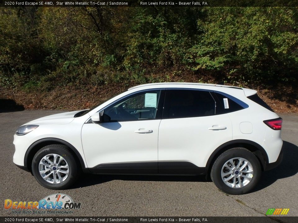 Star White Metallic Tri-Coat 2020 Ford Escape SE 4WD Photo #6