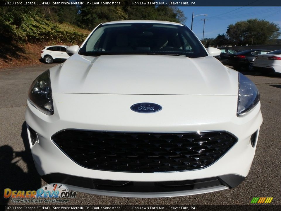 2020 Ford Escape SE 4WD Star White Metallic Tri-Coat / Sandstone Photo #8