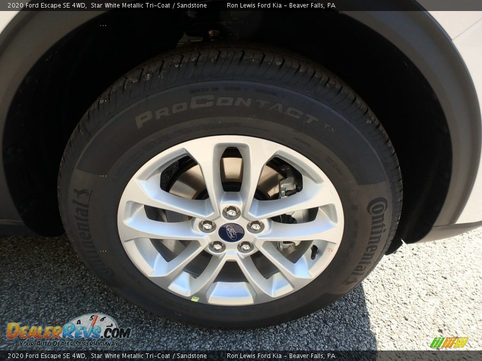 2020 Ford Escape SE 4WD Star White Metallic Tri-Coat / Sandstone Photo #10