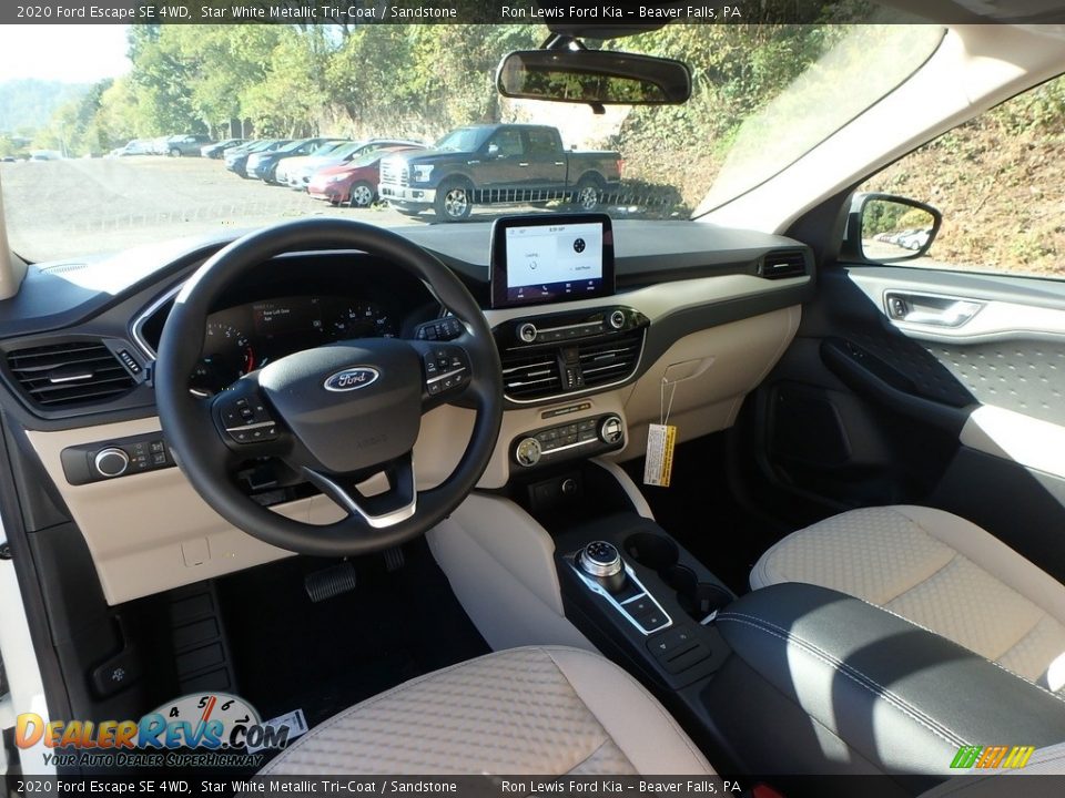 Sandstone Interior - 2020 Ford Escape SE 4WD Photo #15