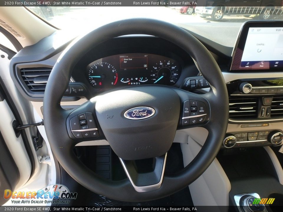 2020 Ford Escape SE 4WD Star White Metallic Tri-Coat / Sandstone Photo #17
