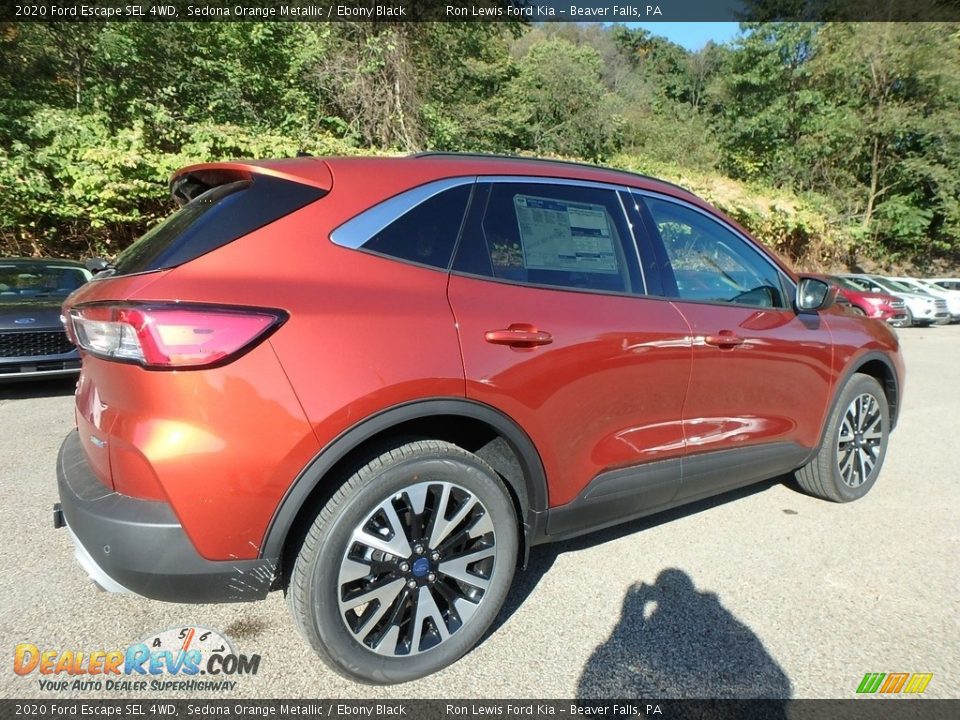 2020 Ford Escape SEL 4WD Sedona Orange Metallic / Ebony Black Photo #2