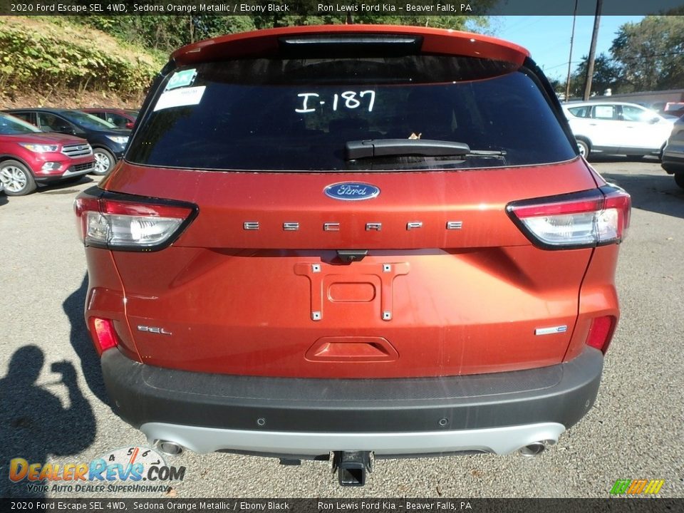 2020 Ford Escape SEL 4WD Sedona Orange Metallic / Ebony Black Photo #5