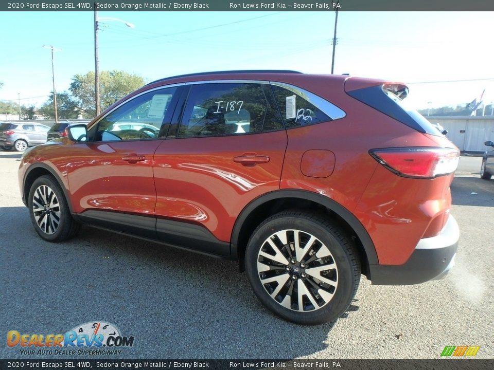 2020 Ford Escape SEL 4WD Sedona Orange Metallic / Ebony Black Photo #7