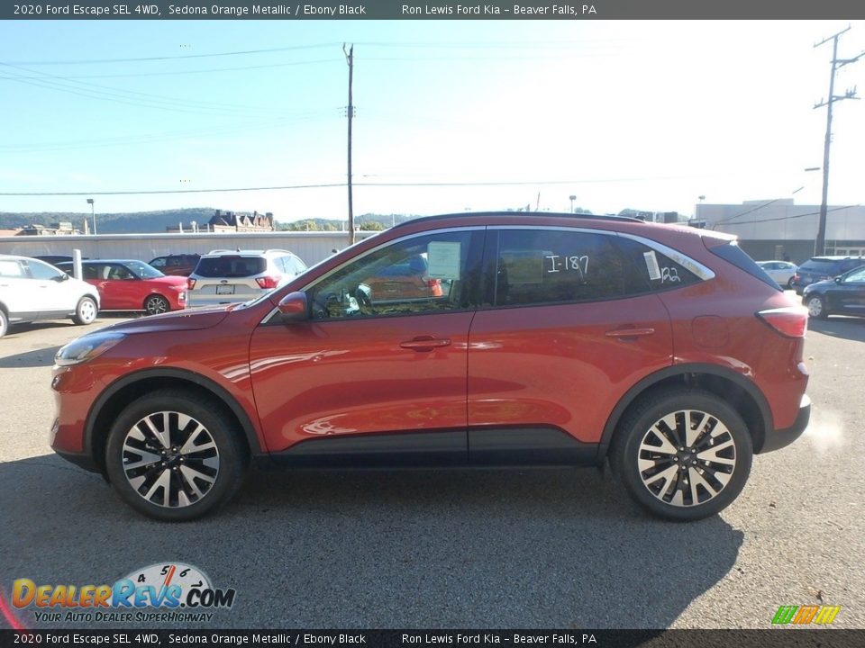 2020 Ford Escape SEL 4WD Sedona Orange Metallic / Ebony Black Photo #8