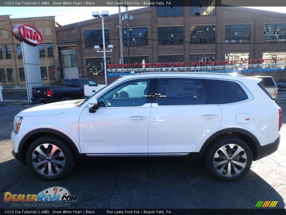 2020 Kia Telluride S AWD Snow White Pearl / Black Photo #6