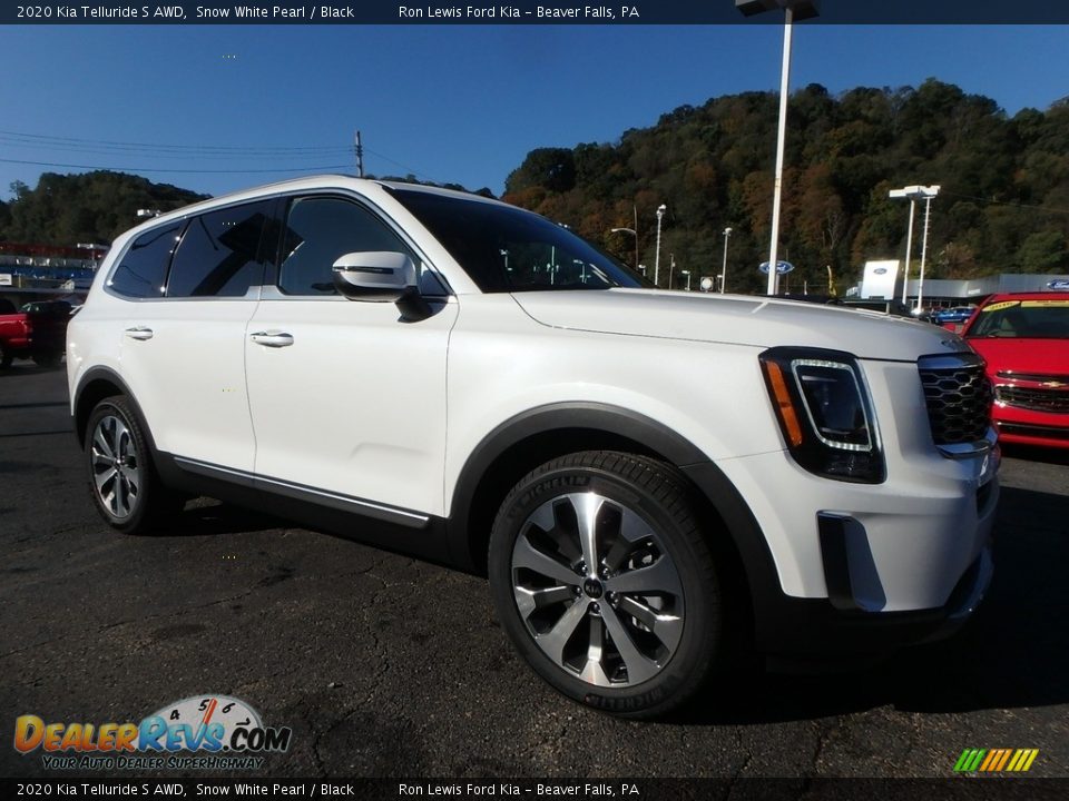 2020 Kia Telluride S AWD Snow White Pearl / Black Photo #9