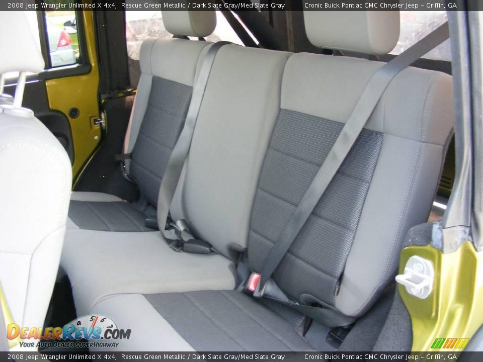 2008 Jeep Wrangler Unlimited X 4x4 Rescue Green Metallic / Dark Slate Gray/Med Slate Gray Photo #15