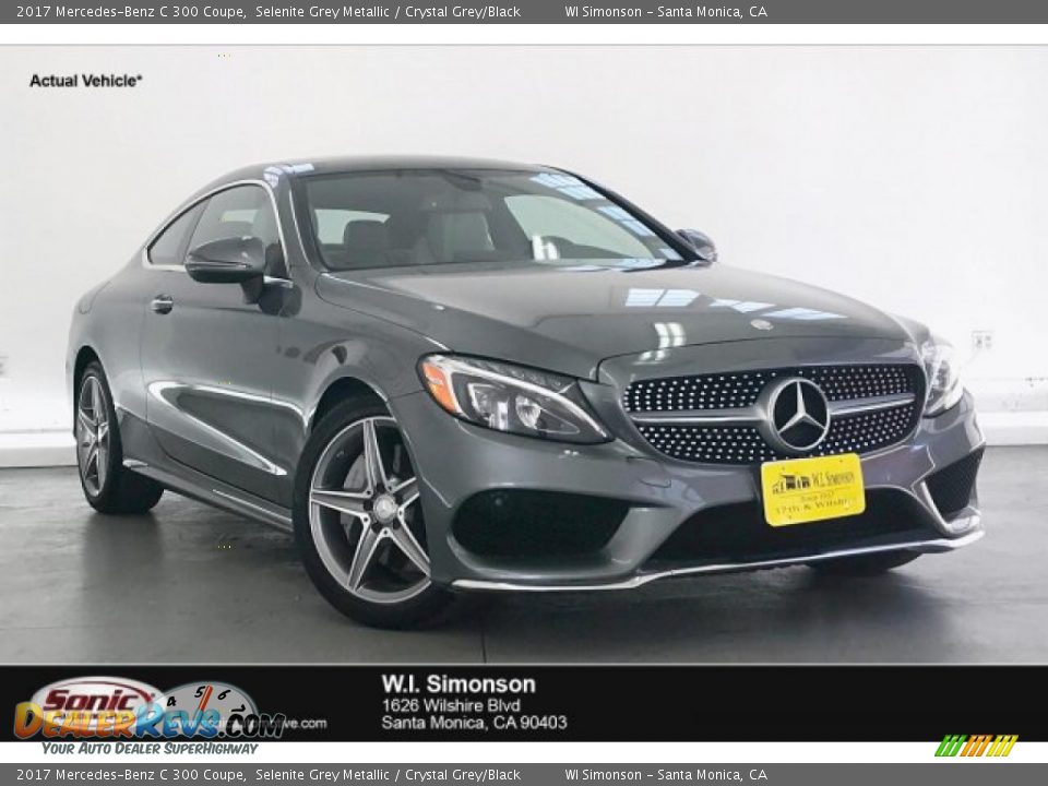 2017 Mercedes-Benz C 300 Coupe Selenite Grey Metallic / Crystal Grey/Black Photo #1