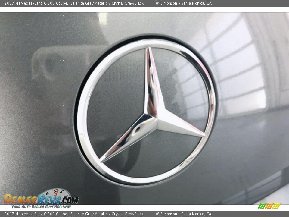 2017 Mercedes-Benz C 300 Coupe Selenite Grey Metallic / Crystal Grey/Black Photo #7