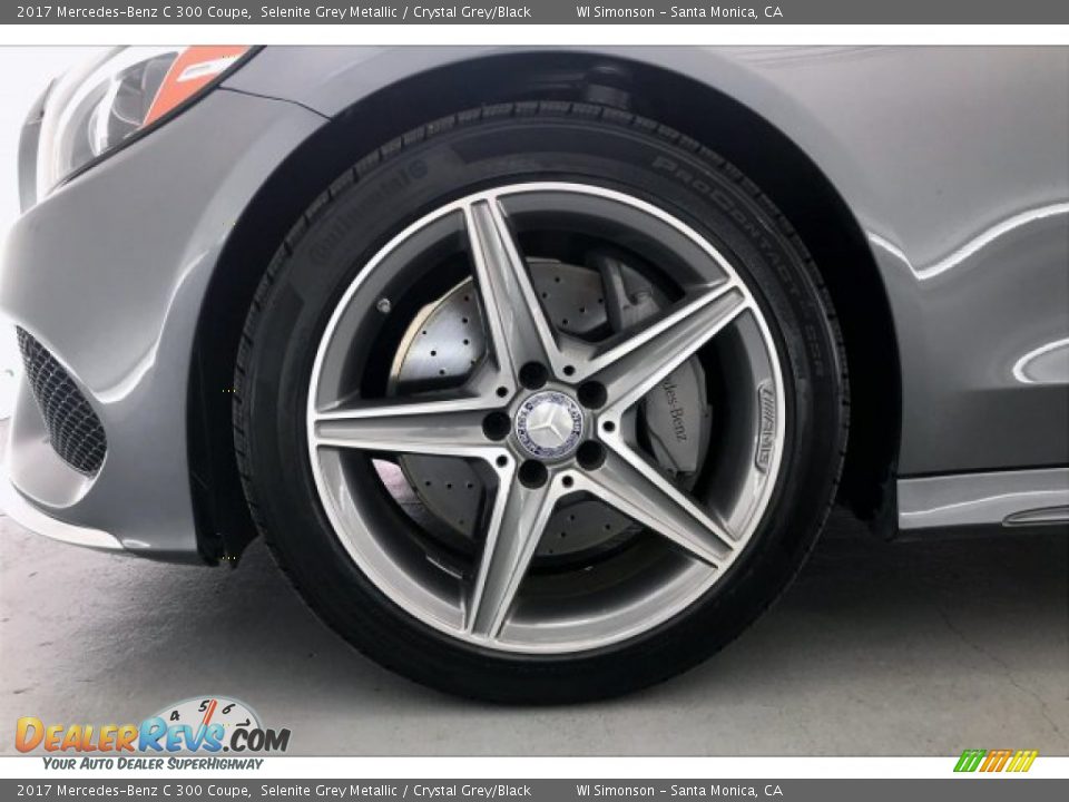 2017 Mercedes-Benz C 300 Coupe Selenite Grey Metallic / Crystal Grey/Black Photo #8