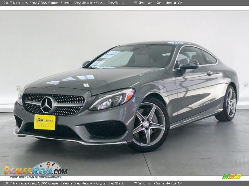 2017 Mercedes-Benz C 300 Coupe Selenite Grey Metallic / Crystal Grey/Black Photo #12
