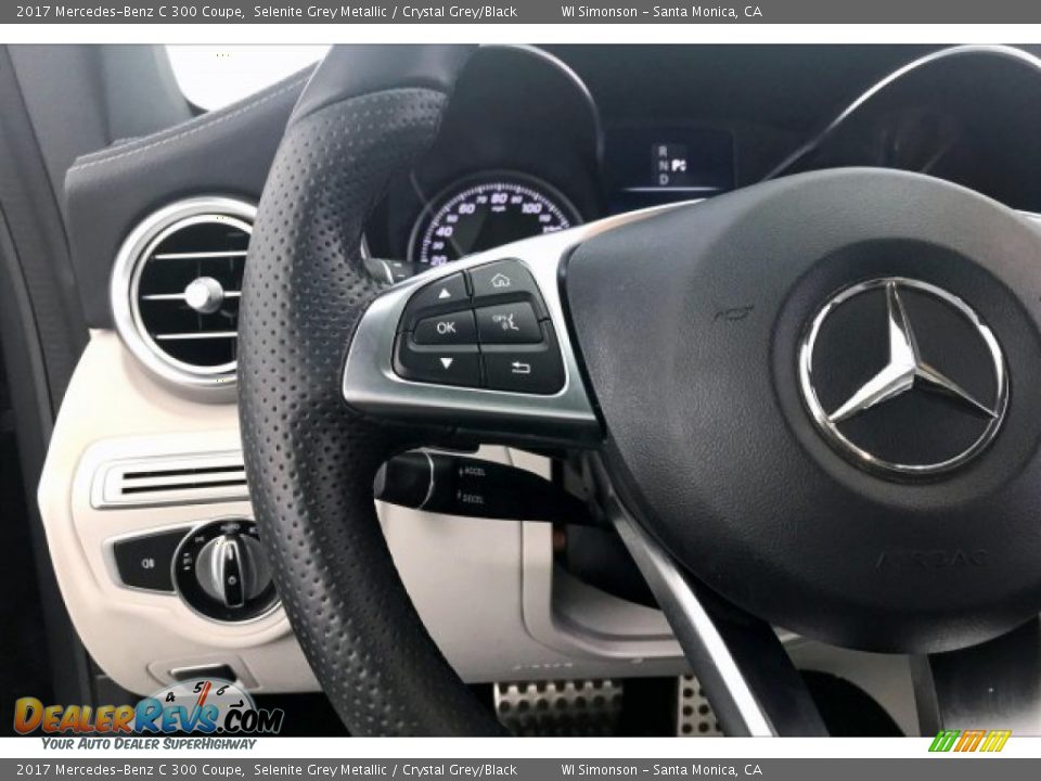 2017 Mercedes-Benz C 300 Coupe Selenite Grey Metallic / Crystal Grey/Black Photo #18