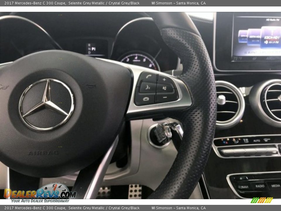 2017 Mercedes-Benz C 300 Coupe Selenite Grey Metallic / Crystal Grey/Black Photo #19