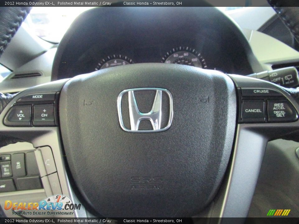2012 Honda Odyssey EX-L Polished Metal Metallic / Gray Photo #23