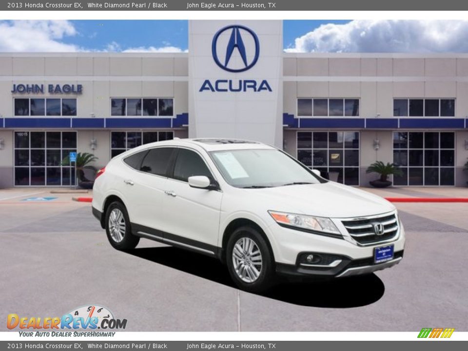 2013 Honda Crosstour EX White Diamond Pearl / Black Photo #1