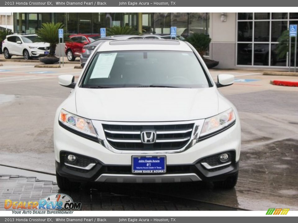 2013 Honda Crosstour EX White Diamond Pearl / Black Photo #2