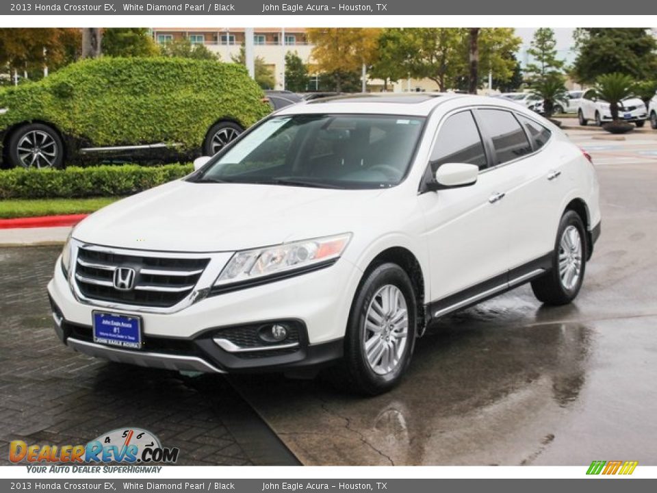 2013 Honda Crosstour EX White Diamond Pearl / Black Photo #3