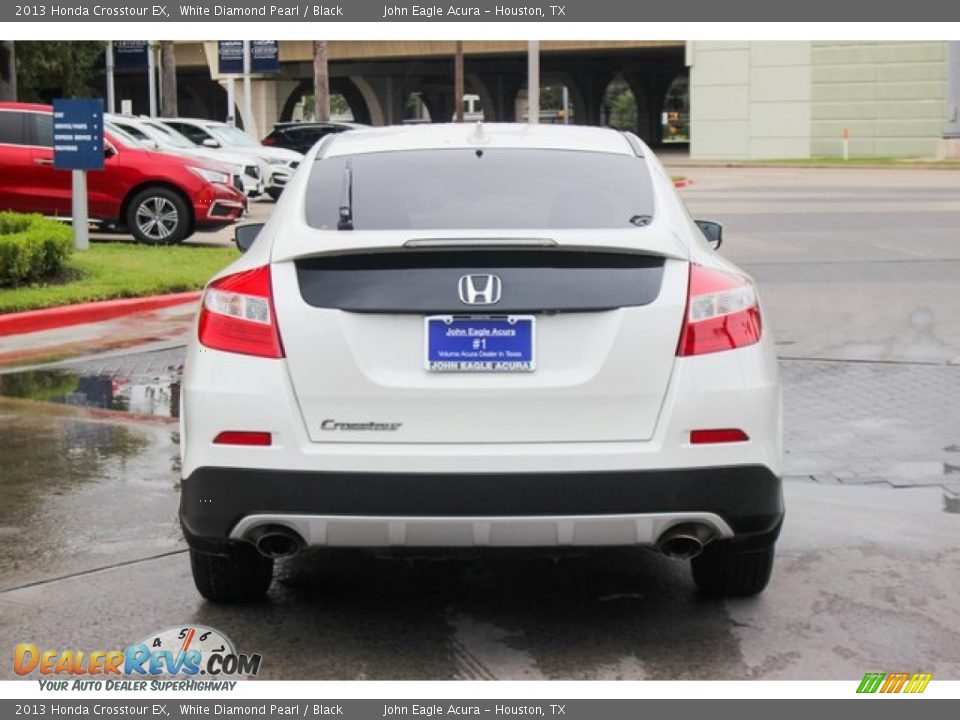 2013 Honda Crosstour EX White Diamond Pearl / Black Photo #6