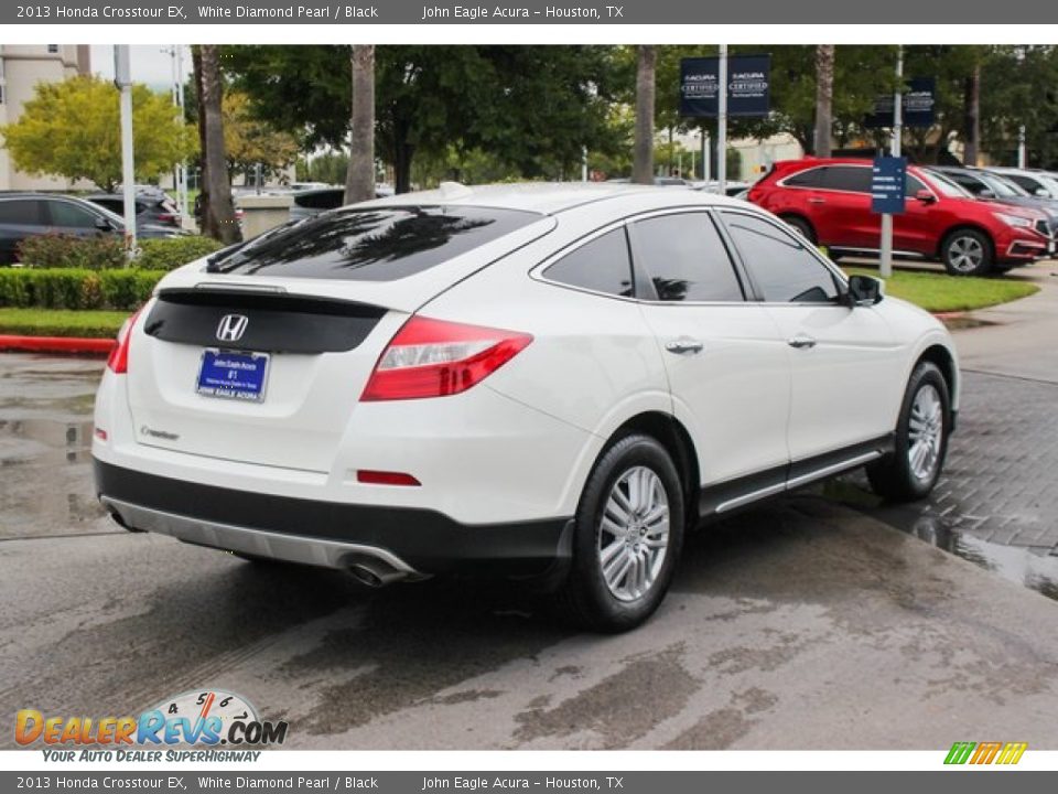 2013 Honda Crosstour EX White Diamond Pearl / Black Photo #7