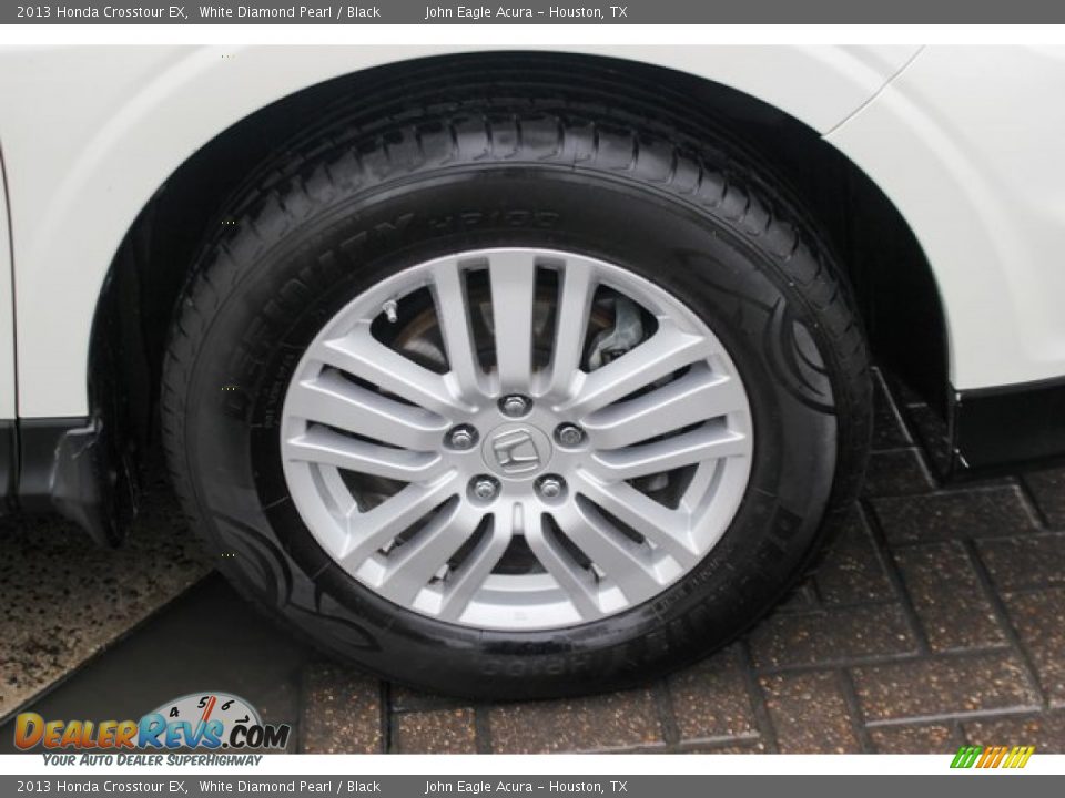 2013 Honda Crosstour EX White Diamond Pearl / Black Photo #10