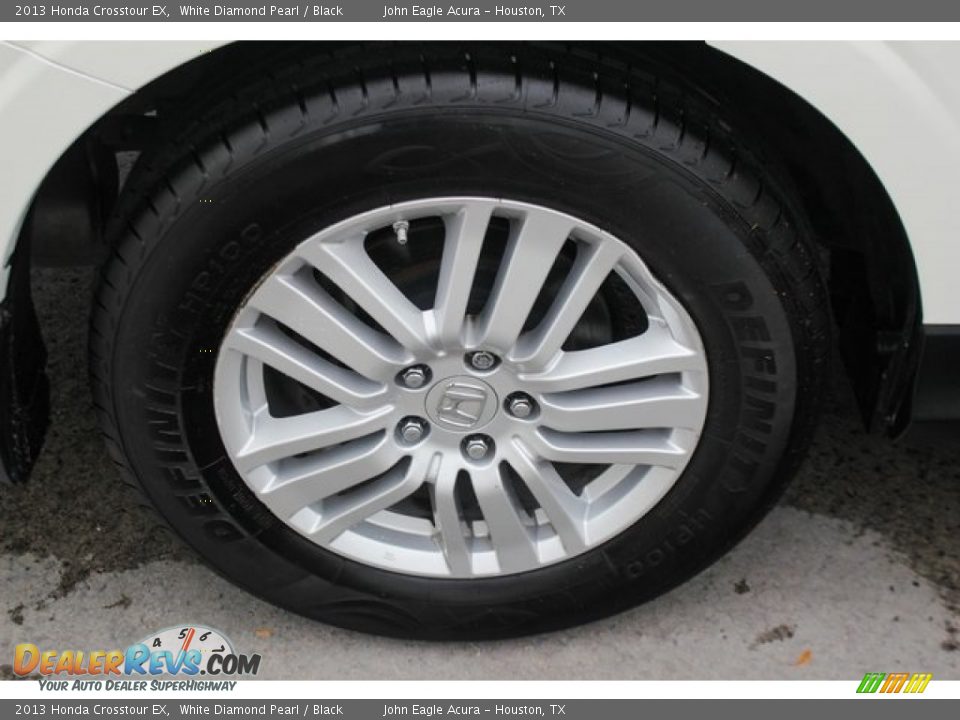 2013 Honda Crosstour EX White Diamond Pearl / Black Photo #11