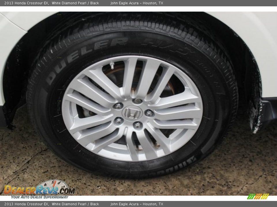 2013 Honda Crosstour EX White Diamond Pearl / Black Photo #14