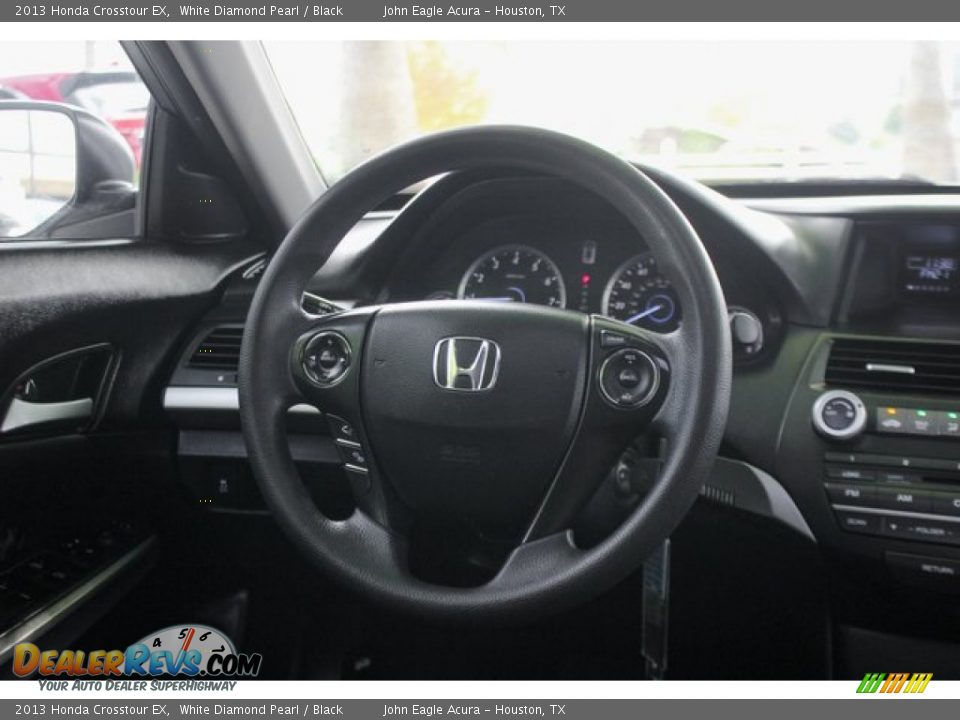 2013 Honda Crosstour EX White Diamond Pearl / Black Photo #32