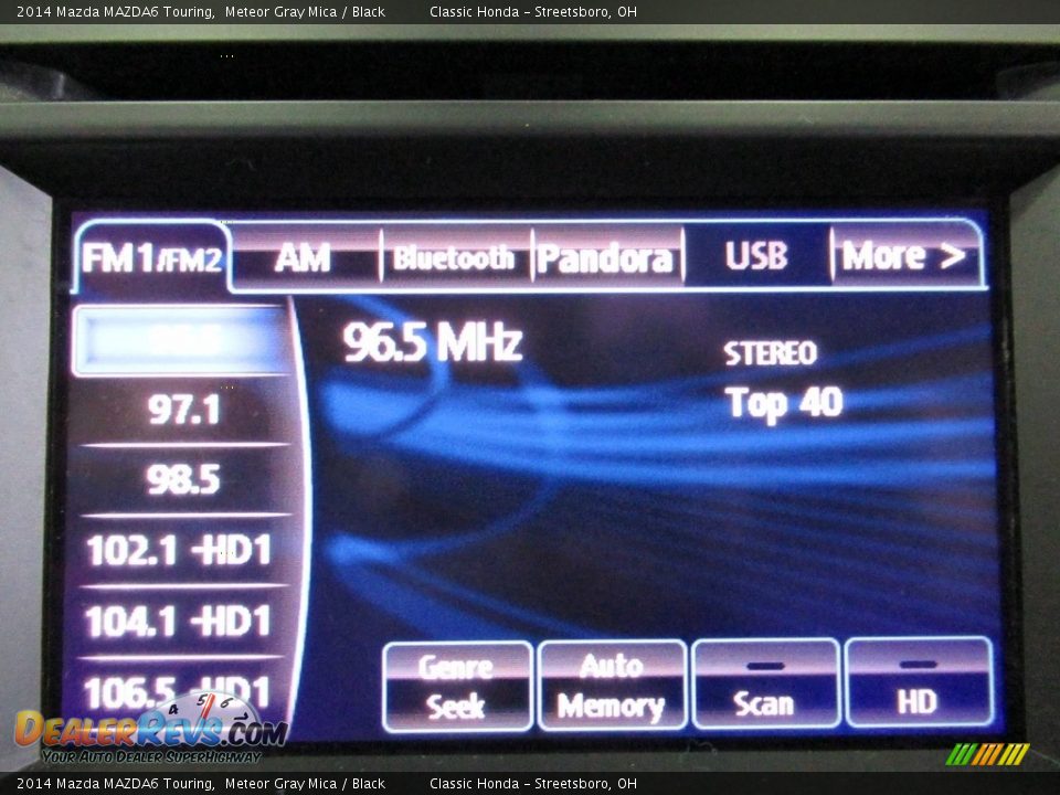 2014 Mazda MAZDA6 Touring Meteor Gray Mica / Black Photo #25