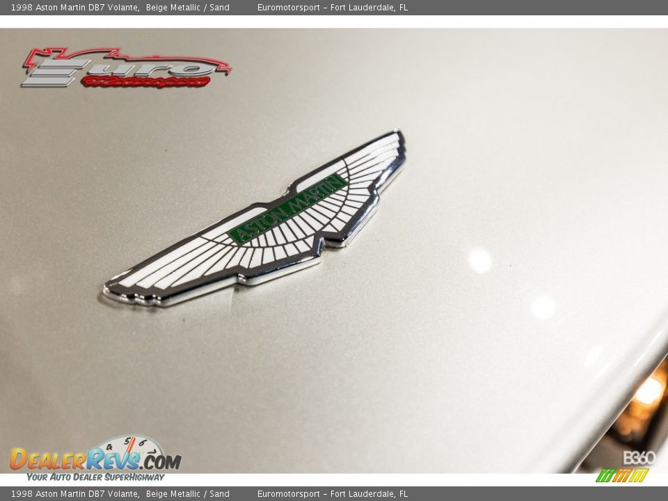 1998 Aston Martin DB7 Volante Beige Metallic / Sand Photo #29