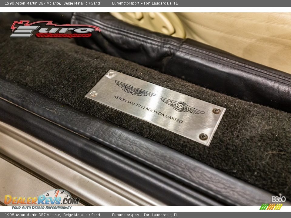 1998 Aston Martin DB7 Volante Beige Metallic / Sand Photo #30