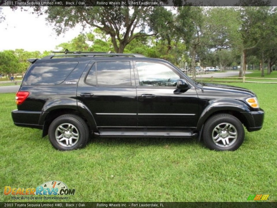 2003 Toyota Sequoia Limited 4WD Black / Oak Photo #3