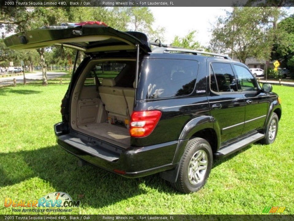 2003 Toyota Sequoia Limited 4WD Black / Oak Photo #5