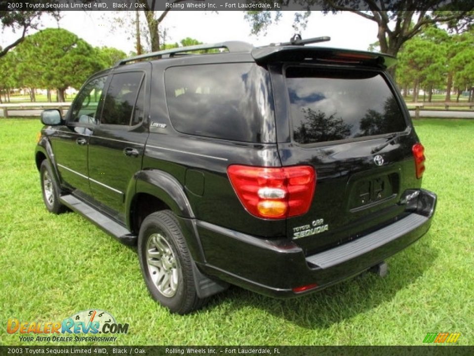 2003 Toyota Sequoia Limited 4WD Black / Oak Photo #9