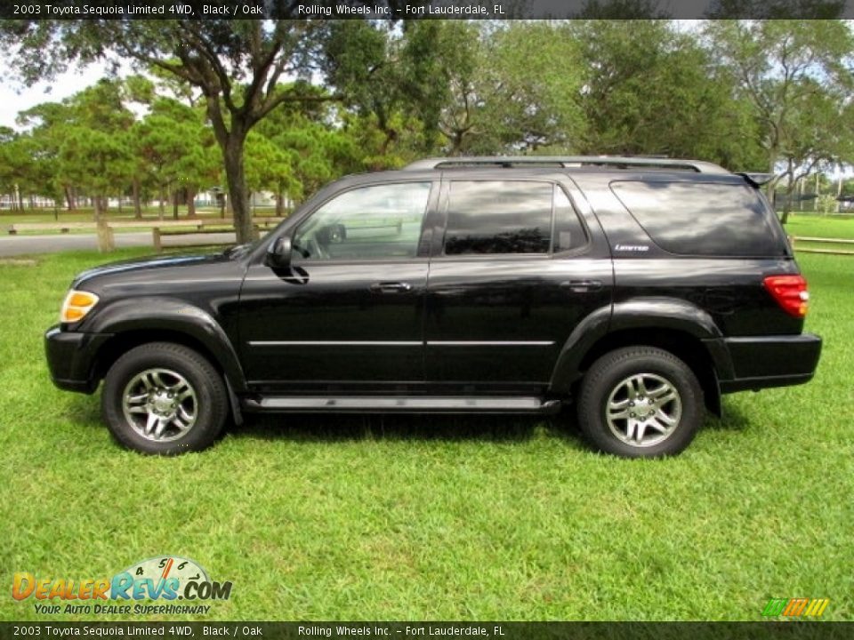 2003 Toyota Sequoia Limited 4WD Black / Oak Photo #11