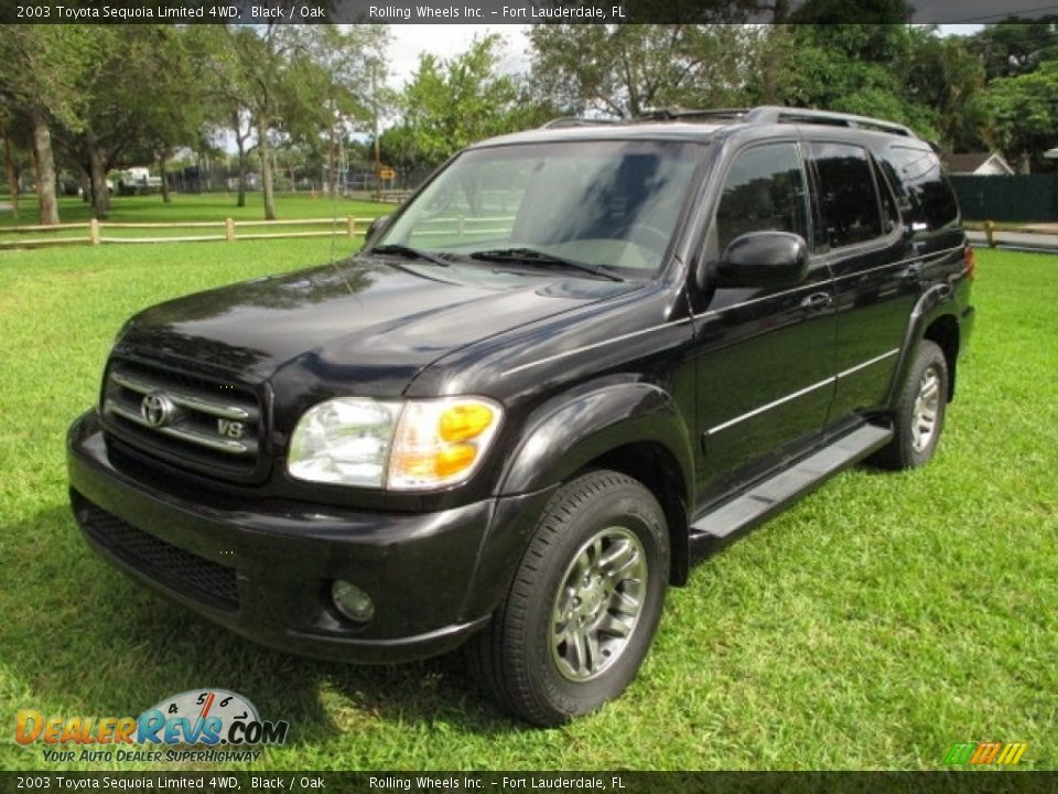 2003 Toyota Sequoia Limited 4WD Black / Oak Photo #13