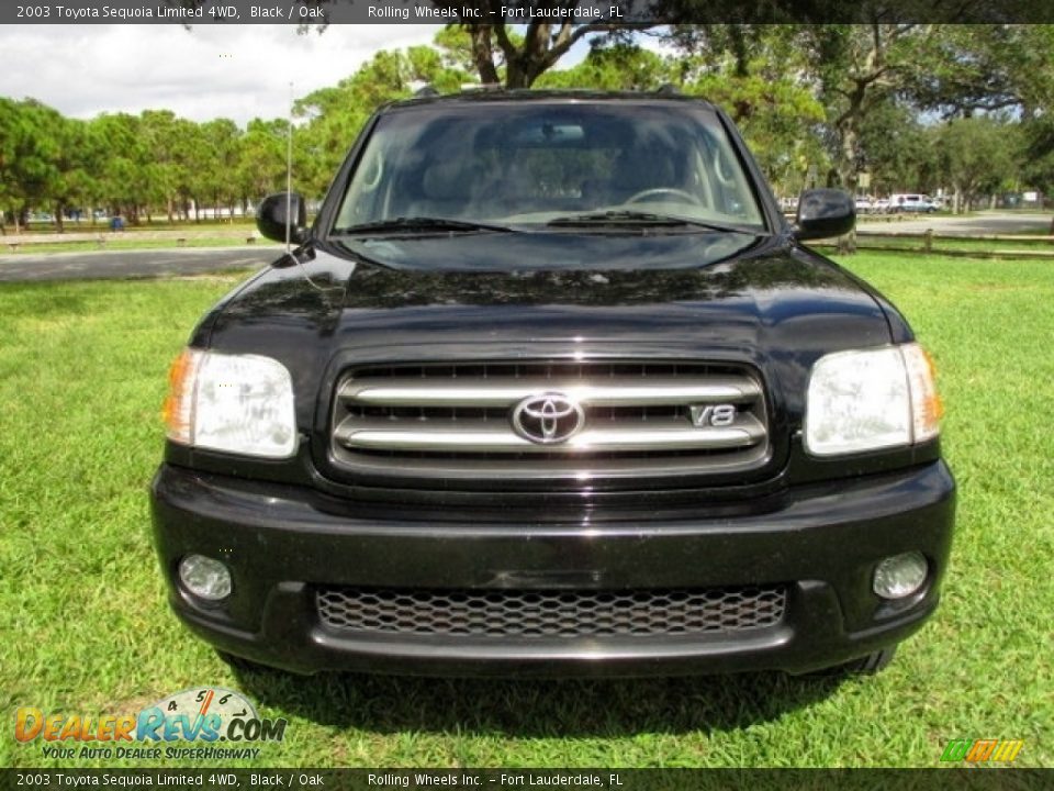 2003 Toyota Sequoia Limited 4WD Black / Oak Photo #15