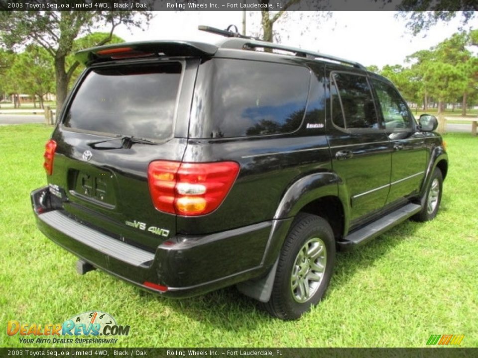 2003 Toyota Sequoia Limited 4WD Black / Oak Photo #21