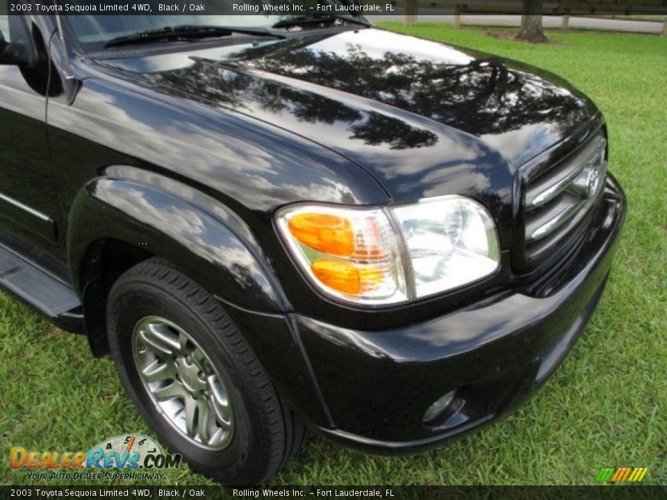 2003 Toyota Sequoia Limited 4WD Black / Oak Photo #23