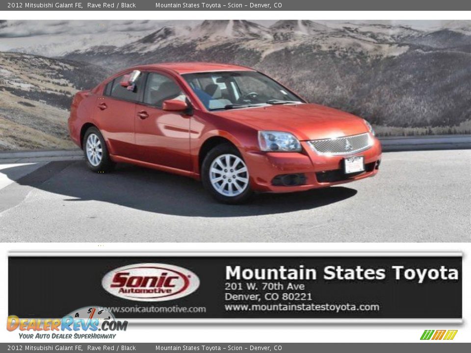 2012 Mitsubishi Galant FE Rave Red / Black Photo #1