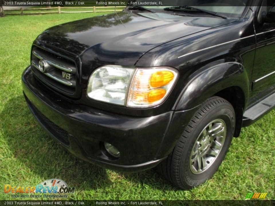 2003 Toyota Sequoia Limited 4WD Black / Oak Photo #30