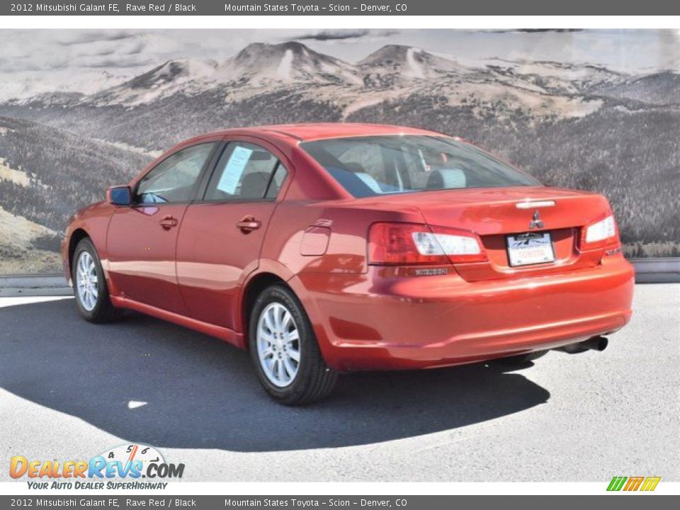 2012 Mitsubishi Galant FE Rave Red / Black Photo #7
