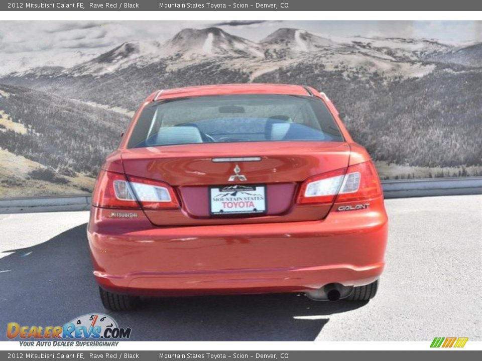 2012 Mitsubishi Galant FE Rave Red / Black Photo #8