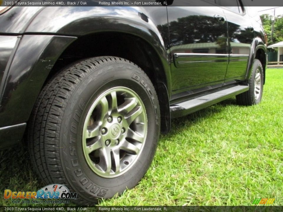 2003 Toyota Sequoia Limited 4WD Black / Oak Photo #32