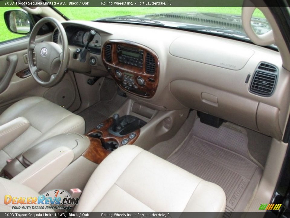2003 Toyota Sequoia Limited 4WD Black / Oak Photo #33