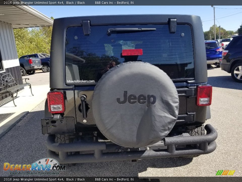 2016 Jeep Wrangler Unlimited Sport 4x4 Black / Black Photo #8