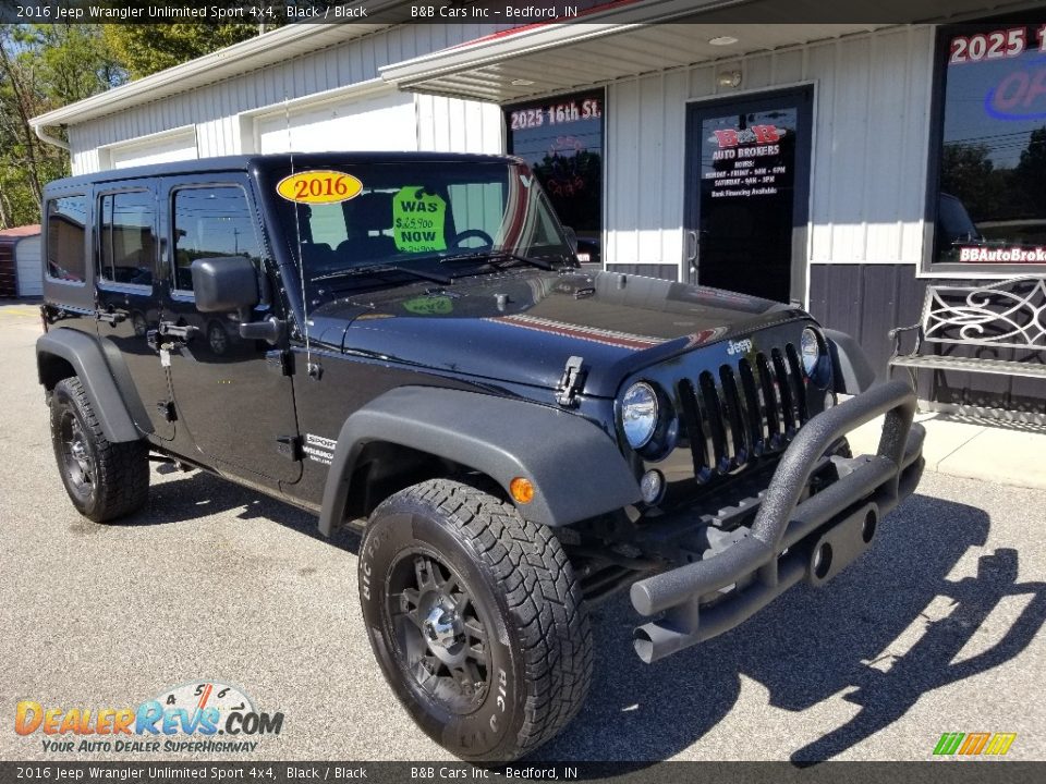 2016 Jeep Wrangler Unlimited Sport 4x4 Black / Black Photo #29