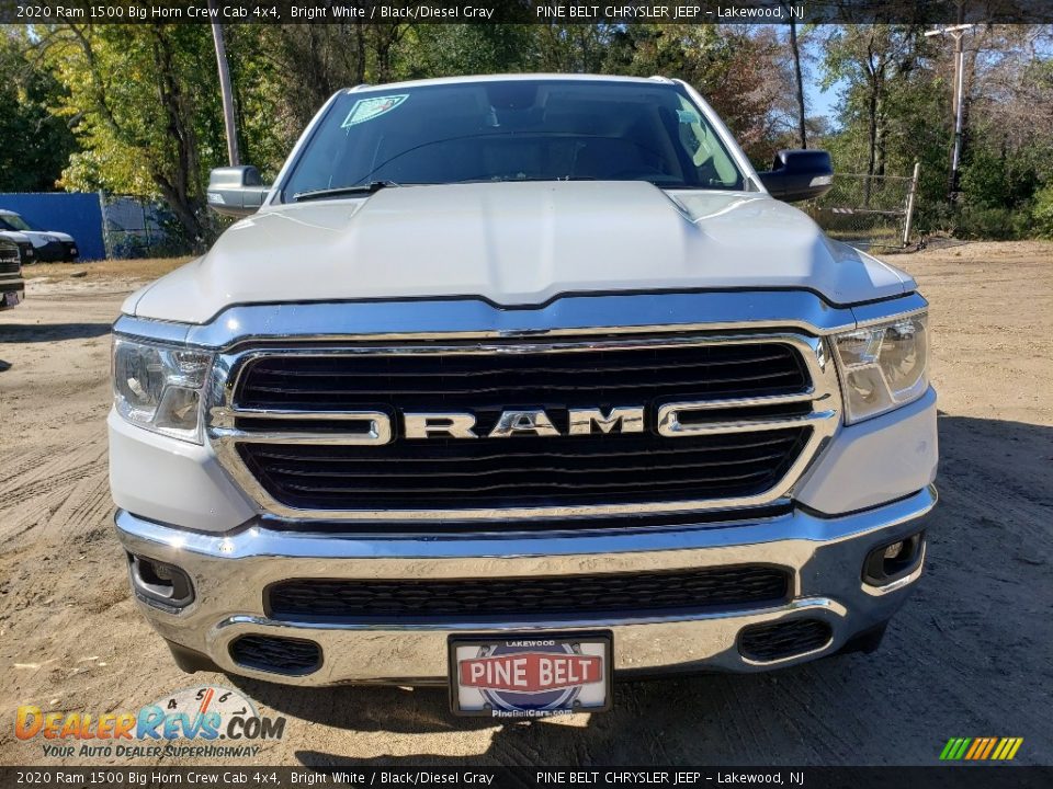 2020 Ram 1500 Big Horn Crew Cab 4x4 Bright White / Black/Diesel Gray Photo #2